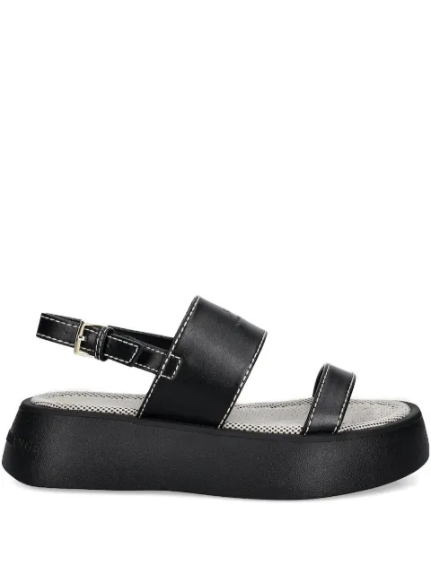Armani Exchange double-strap platform sandals Black XDP054XV921