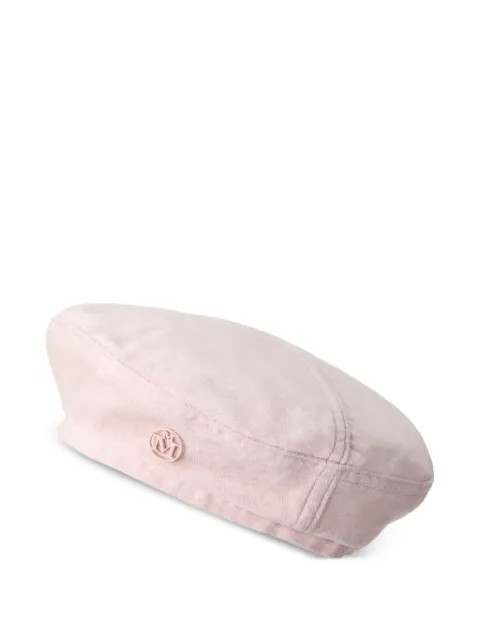 Maison Michel logo-plaque beret Pink 2214102002