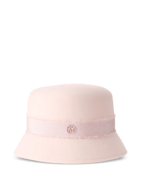 Maison Michel logo-plaque hat Pink 1155043001