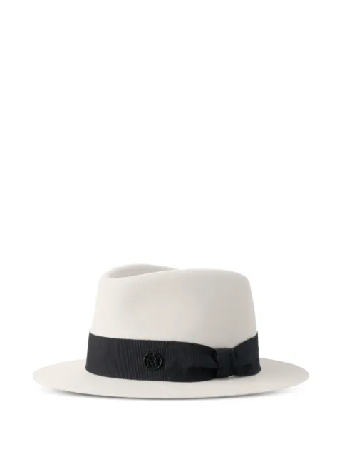 Maison Michel logo-plaque hat Grey 1003178001