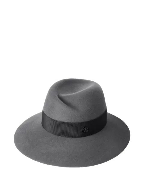 Maison Michel logo-plaque hat Grey 1001283001
