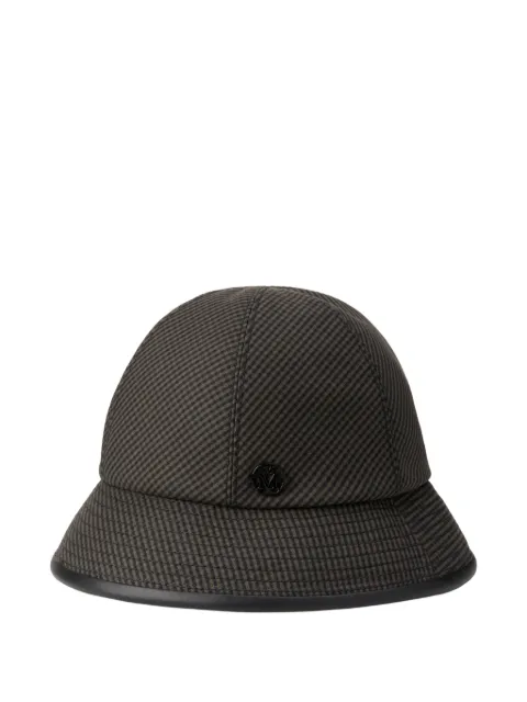 Maison Michel check-pattern bucket hat Brown 2614001001