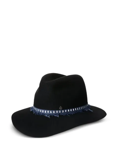 Maison Michel logo-plaque hat Black 1002177001
