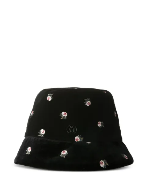 Maison Michel floral-embroidered bucket hat Black 2339035001