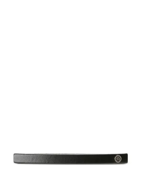 Maison Michel logo-plaque leather headband Black 2635001001