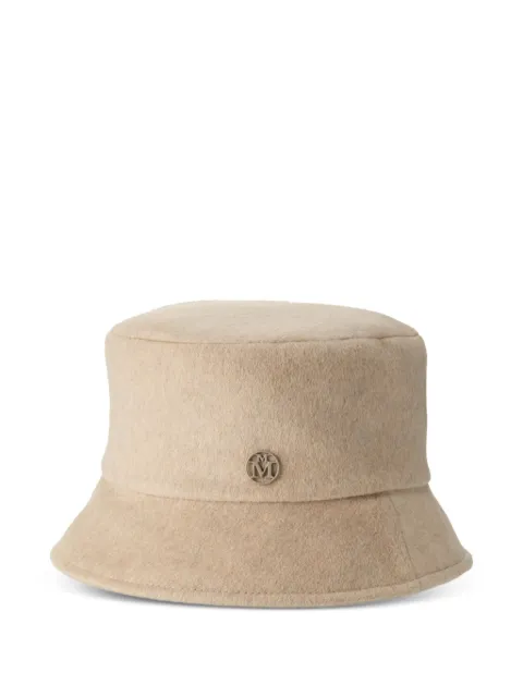 Maison Michel logo-plaque hat Neutrals 2290083002