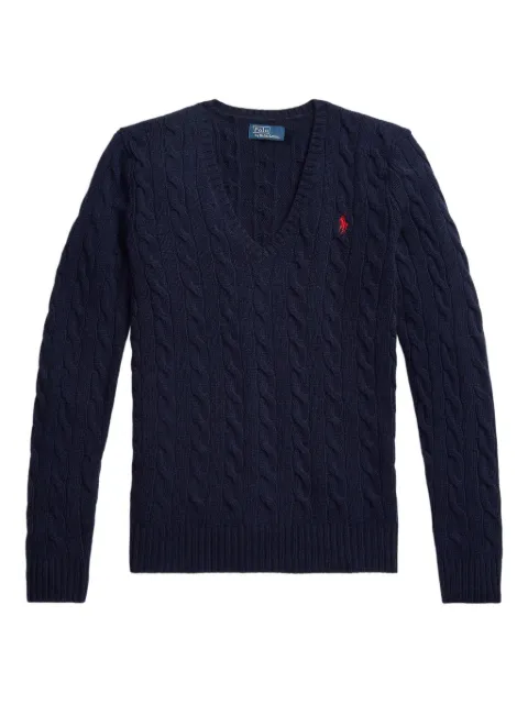 Polo Ralph Lauren cable-knit V-neck sweater Blue 211971866003