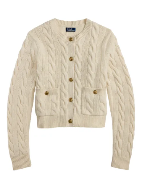 Polo Ralph Lauren cable-knit button-down cardigan Neutrals 211978312500