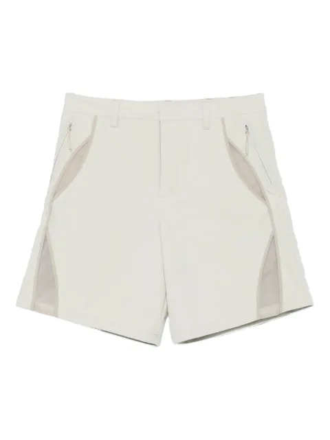 HELIOT EMIL panelled mesh insert shorts Neutrals SS25M10196ST18
