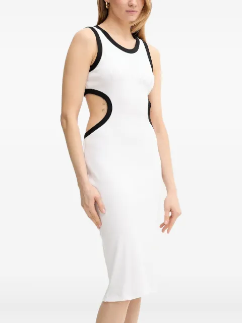 LIU JO cut-out ribbed midi dress White VA5043J4822