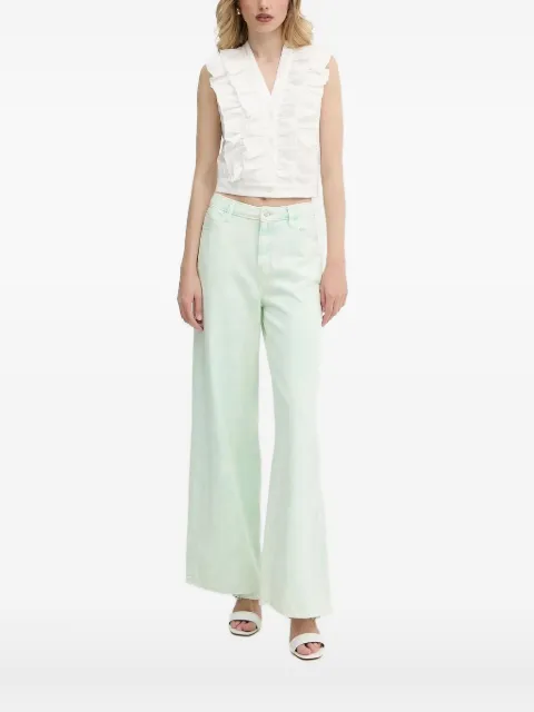 LIU JO sequin-embellished ruffled top White WA5403T4281