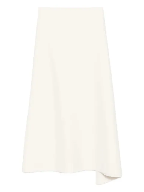 Jil Sander asymmetric midi skirt White J04MA0105J18208