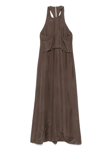 Alysi silk midi dress Brown 105309P5042