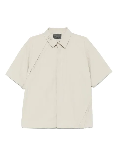 HELIOT EMIL short-sleeve panelled shirt Neutrals SS25M05063ST18