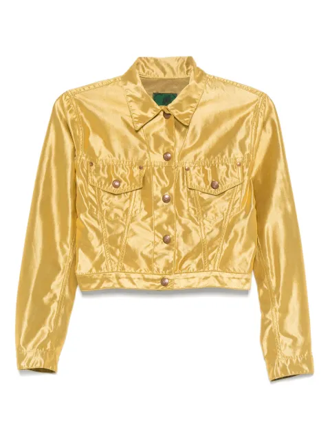 Jean Paul Gaultier Pre-Owned 1989 metallic-finish snap-fastening jacket Gold JPG3022
