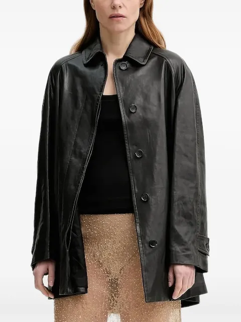 Bally buttoned leather jacket Black WLE05Z