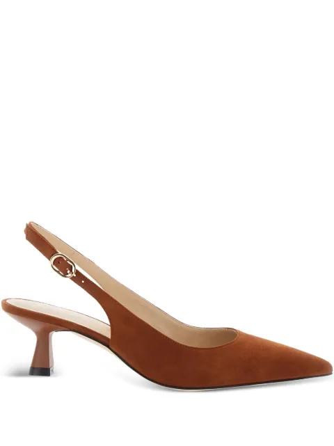 Stuart Weitzman suede slingback sandals Brown SL438
