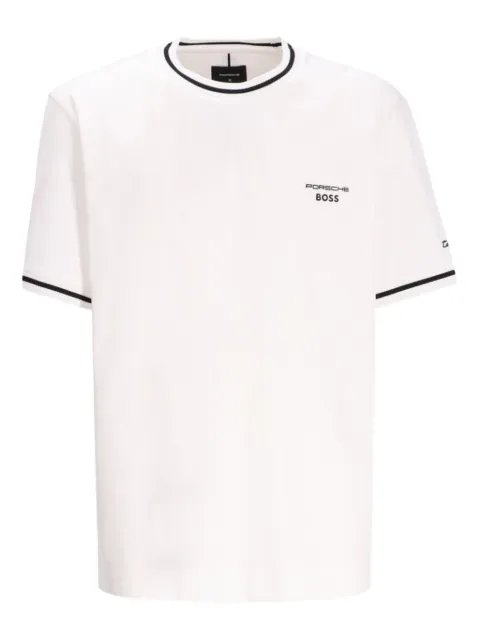 BOSS x Porsche contrast-trim T-shirt White 50543341