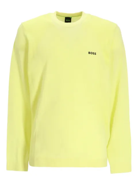 BOSS crew-neck sweater Yellow 50541944