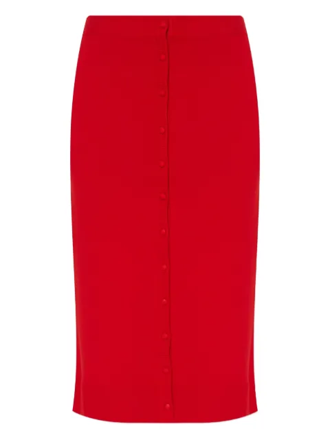 Victoria Beckham button-front fitted skirt Red 1325KSK006604A