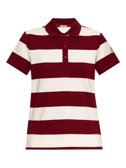 Moncler striped polo shirt Red K20938A0000189B3W