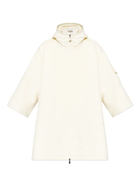 Moncler zip-up hooded cape Neutrals K20933G00002M7148