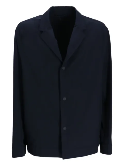 BOSS notched-collar button-up jacket Blue 50543565