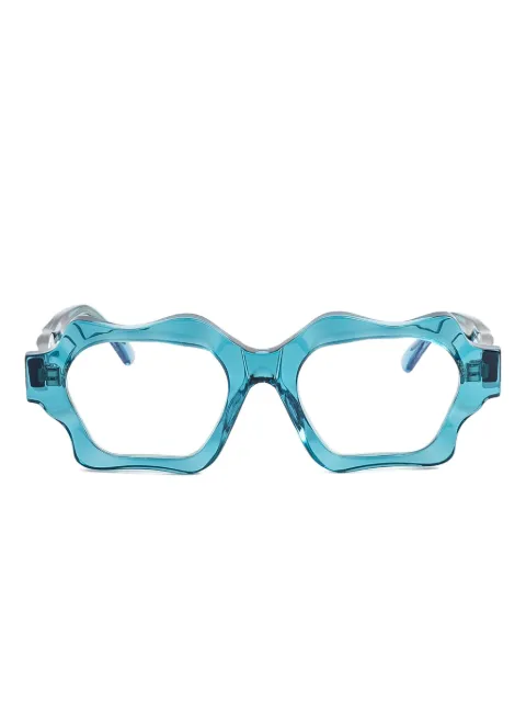 Kuboraum G6 sculptural-frame glasses Blue G6