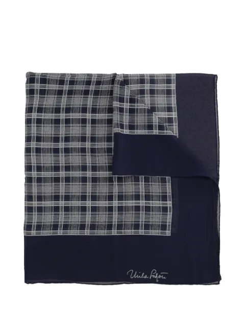 Mila Schon Vintage Pre-owned check-print silk scarf Blue WCV13032025691
