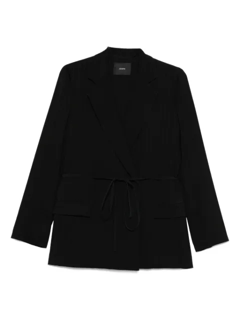 JOSEPH tie-waist pinstripe jacket Black JF009197