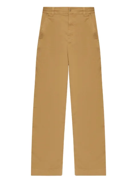 Moncler cotton-blend straight-leg trousers Neutrals K20912A00002598R1