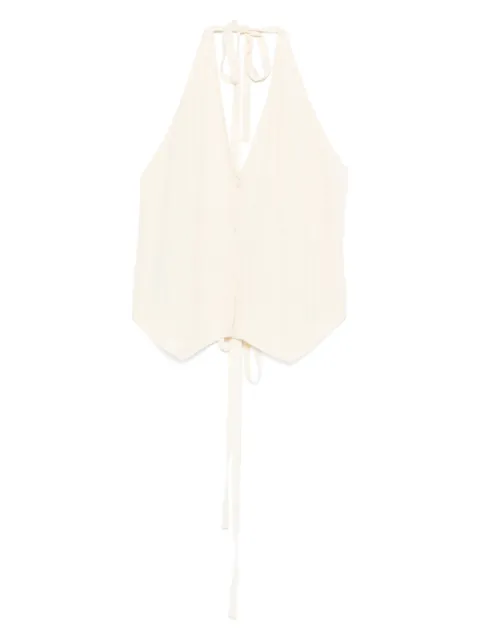 JOSEPH halter-neck button top Neutrals JF009180