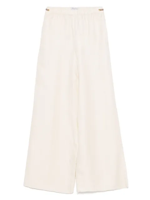 Max Mara linen-blend wide-leg trousers Neutrals 2511131112600