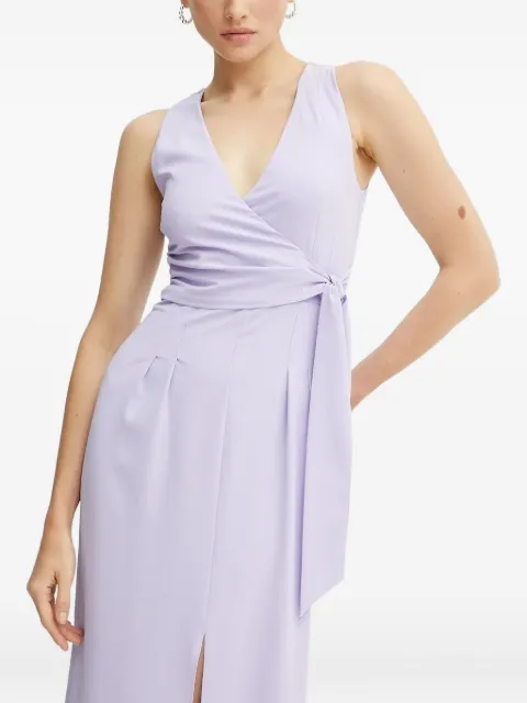 Patrizia Pepe wrap-front midi dress Purple 2A2887A411