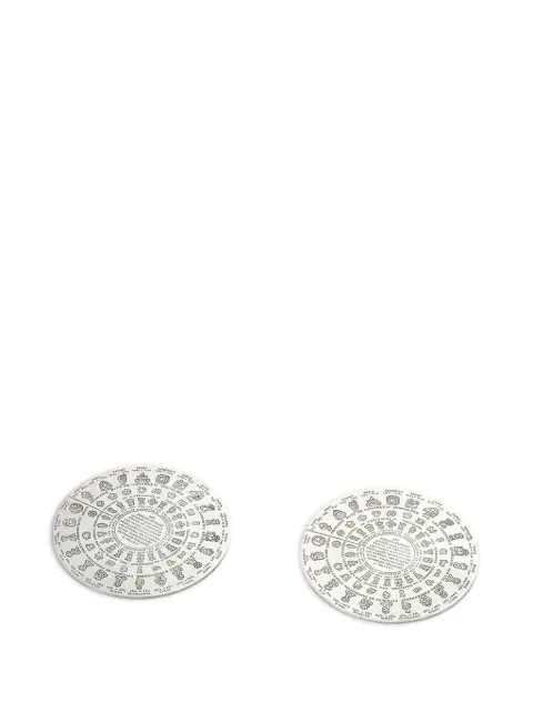 Christofle Fermiers Généraux glass coasters (set of two) Silver 3570660516694