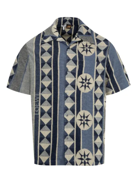 LOEWE patterned short-sleeves shirt Blue H616Y23X33