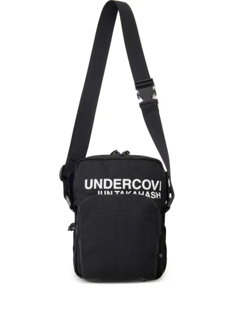 Undercover logo-print shoulder bag Black UC1D6B03