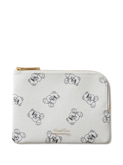 Undercover teddy-print zip-around purse White UCX9P9101