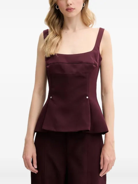 Stine Goya peplum-waist top Red SGSS25T0522330