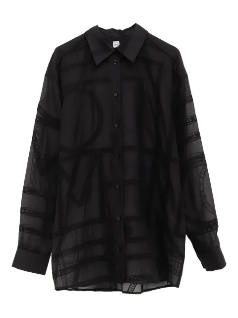 TOTEME classic crochet shirt black Black 253WRT0480FB0441001