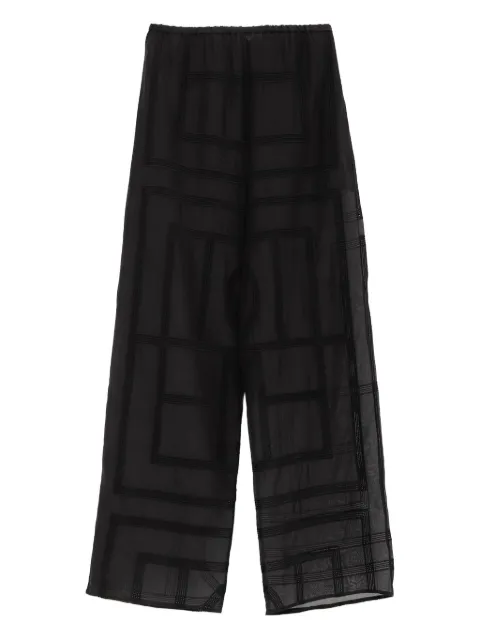 TOTEME geometric-pattern pants Black 253WRB0316FB0441001