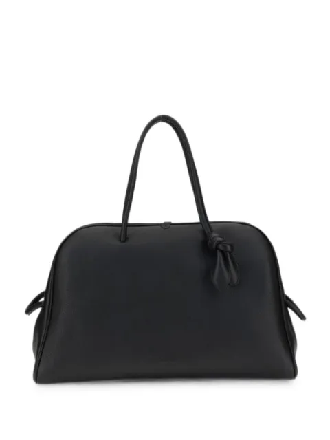 Jacquemus large Tourism leather tote bag Black BAU00427AC03A03