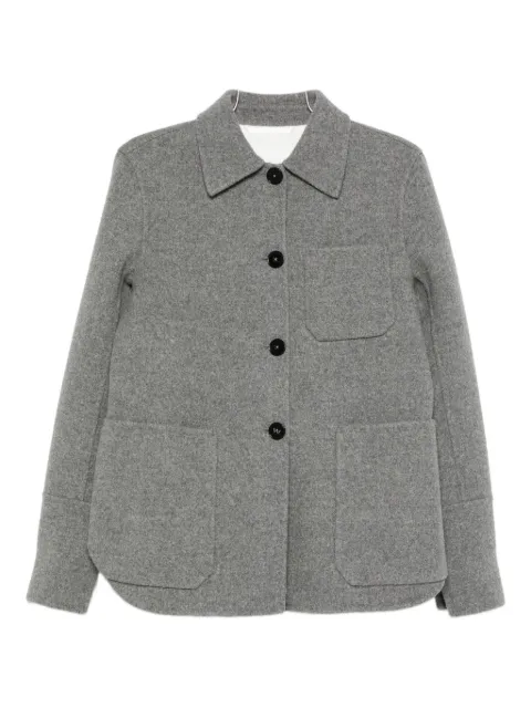 Jil Sander patch-pocket button-front jacket Grey J04BN0004J40020