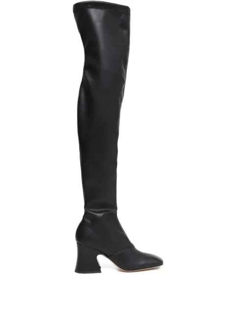 Chloé leather over-the-knee heeled boots Black CHC25A11HSV