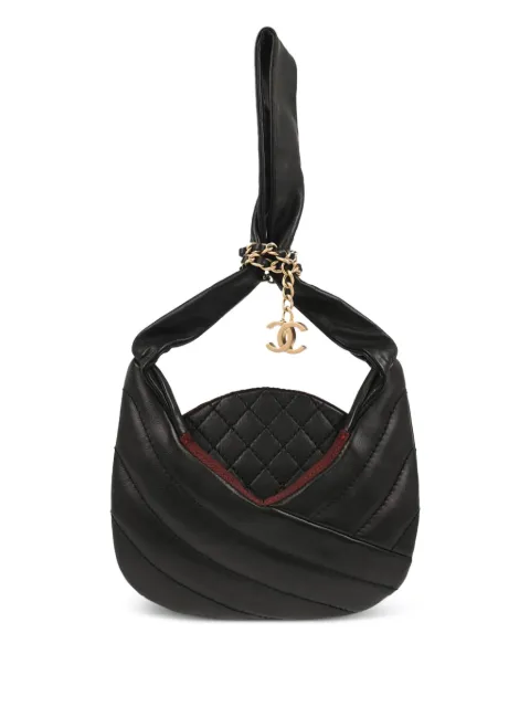 CHANEL Pre-Owned 2003 quilted leather shoulder bag Black 8550088