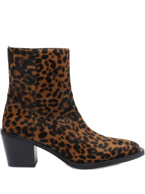 Stuart Weitzman 70mm leopard-print ankle boots Brown SL702LEKSXD