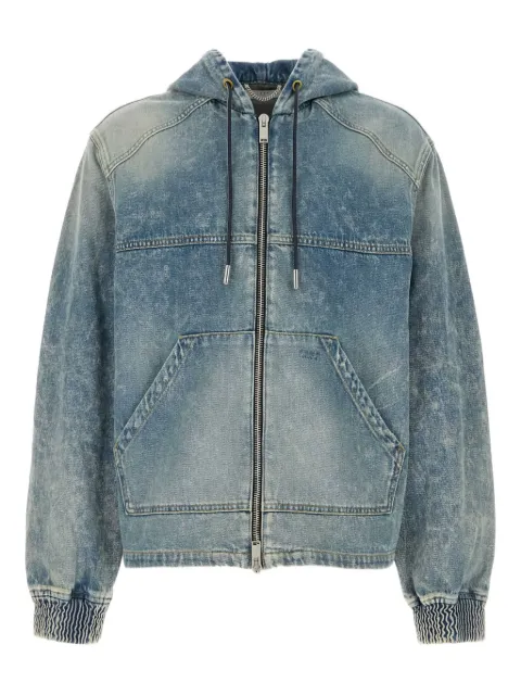 1989 STUDIO washed-denim hooded jacket Blue S03MCG001DEN001