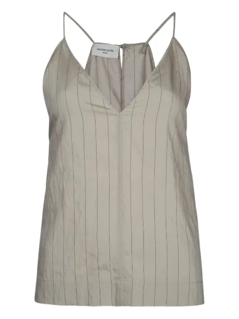 Jacob Cohën striped v-neck blouse Grey JDMC0077000T767ARW