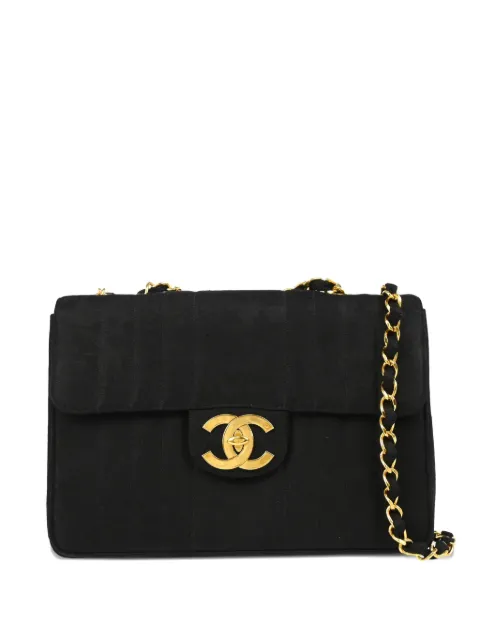 CHANEL Pre-Owned 1992 Jumbo Mademoiselle Classic Flap shoulder bag Black 2811074