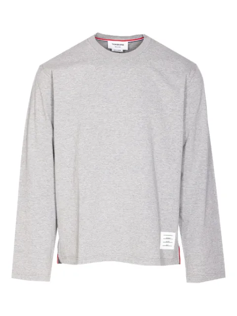Thom Browne stripe-detail cotton sweater Grey MJS289A00042